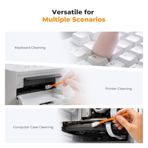K&F CONCEPT 200 Foam Cleaning Swabs,for Electronics,Camera,Deep Cleaning - size: 200PCS