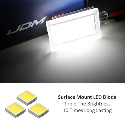 iJDMTOY Xenon White 18-SMD Full LED Under Side Door Courtesy Lights, Footwell Lights, Compatible with Dodge Charger Challenger Dart Stratus Magnum Avenger, Chrysler 200 300 Sebring - style: Xenon White