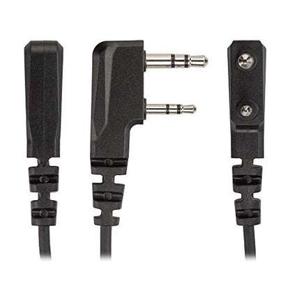 ArrowMax CABLE-AHDH00-K2 5-Pin Racing Headset Cable for Pit Crews Compatible with BaoFeng BTECH UV-5R UV-5RA UV-5R3 BF-F8HP UV-82HP Kenwood 2-PIN 2 Pin Radios NX-1200 NX-1300 NX-P1200 NX-P1300 NX-3220