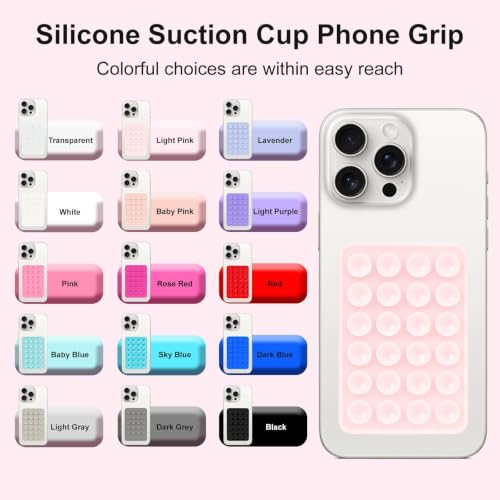 Giumel 2PCS Silicone Suction Phone Case Mount,Non Slip Suction Cup, Hands-Free Phone Accessories Holder for Selfies and Videos,Silicone Adhesive Stand Sticky for Cell Phone Bright Red - color: Bright Red