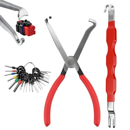 Automotive Tools Electrical Disconnect Pliers & Connector Separator with 18-Piece Terminal Removal Tool Kit for Car Wiring, Battery Terminals and Spark Plug Wires - size: 3 Pack