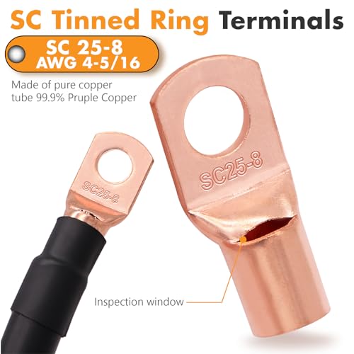 4 Gauge Wire Kit,50ft Battery Cable CCA with Cable Cutter for Car Audio,Amp - size: 50FT Red & Black + Cutter