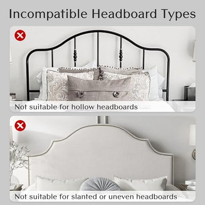 Solfres Patented Innovative Design Headboard Reading Light. No Drilling Book Light for Bedtime Reading. Dimmable LED Book Reading Lamp with Bulb. Movable & Flexible, Burlywood - color: ‎Burlywood, size: M