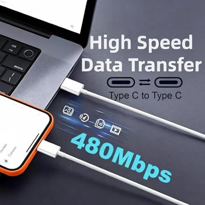 Short USB C to USB C Cable 1.5 ft, 60W Fast Charging USBC Car Charger Cord - size: 1.5FT, style: USBC to USBC