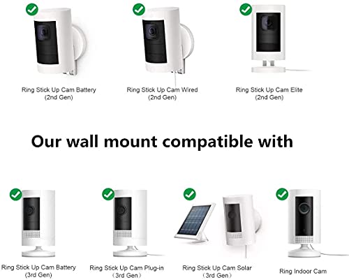 Security Wall Mount for Oculus Sensor Arlo, Arlo Pro,R Stick Up Cam Wired/Battery,SERMICLE Metal Security Camera Bracket Outdoor Indoor 360° Rotation 1/4" Screw Camera (3 Pack,Black)