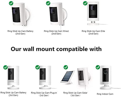 Security Wall Mount for Oculus Sensor Arlo, Arlo Pro,R Stick Up Cam Wired/Battery,SERMICLE Metal Security Camera Bracket Outdoor Indoor 360° Rotation 1/4" Screw Camera (3 Pack,Black)