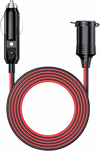 KEWIG 12/24V 4.9FT 16AWG Car Cigarette Lighter Extension Cord - size: 4.9 ft