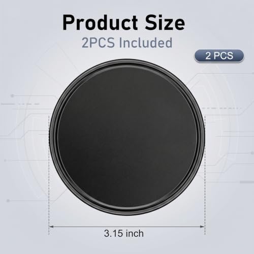 2 PCS Car Dashboard Non Slip Mat, High-tensile PU Washable Center Console Storage Pads for Phone & Keys, Stable Self-adhesive Mounting Pads, Universal Interior Accessories for Cars (Black)
