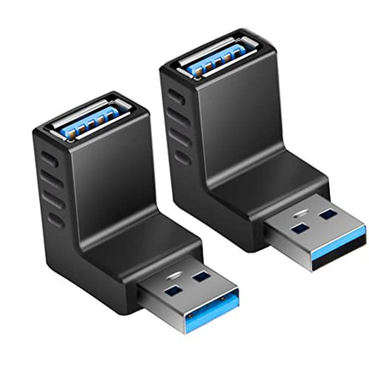 Oxsubor USB 3.0 Adapter 90 Degree Male to Female Combo Vertical Up and Down Angle Coupler Connector - style: usb 3.0 adapter up and down
