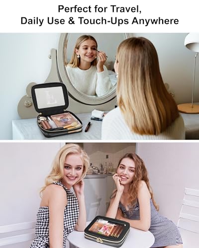 Relavel Personalized Initial Clear Makeup Bag, PU Leather Waterproof Travel Toiletry Bag with Zipper, Portable Skincare Pouch Car Organizer Bag, Idea Gifts for Women Girls, Black A - size: Medium, style: A
