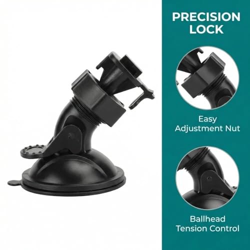 Universal Car Dash Cam Mount - Vacuum Suction Cup Holder with 4 Interchangeable Heads for GPS Navigation and Dashboard Recorder(Buckle w/Card Slot) - style: Buckle w/ Card Slot
