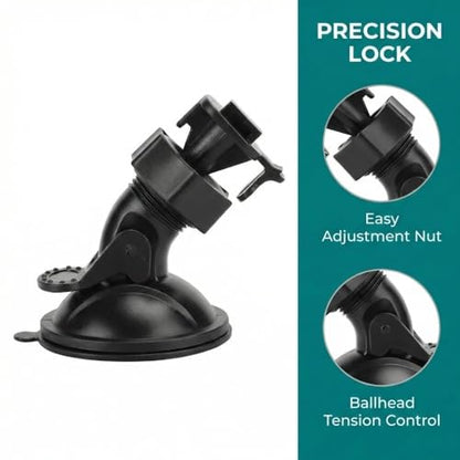 Universal Car Dash Cam Mount - Vacuum Suction Cup Holder with 4 Interchangeable Heads for GPS Navigation and Dashboard Recorder(Buckle w/Card Slot) - style: Buckle w/ Card Slot