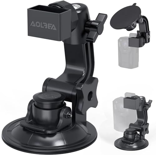 Body Camera Suction Cup Mount with Easy Remove Washable Reuable Magic Sticky Gel Pad for P100 and Widely Compatible with Other Body Camera Perfect for Car Windshield, Window, Glass, Dashboard