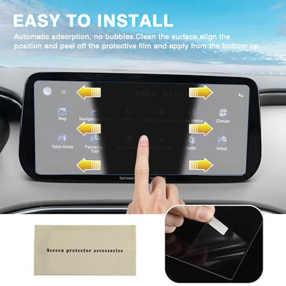 Karltys [Upgrade 2 Pack Screen Protector for Hyundai Santa Fe 2021~2023 10.25-Inch [No Glare & Fingerprint] Tempered Glass Hyundai Santa Fe for Models SEL/XRT/Limited/Calligraphy Accessories - size: 10.25 Inch 2021~2023 Hyundai Santa Fe