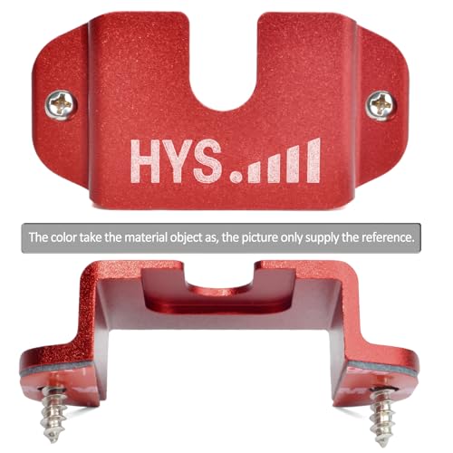 HYS Universal Ham CB Radio and Mic Hanger Holder Mounting Kit with Screws - color: Red, size: 1 Piece