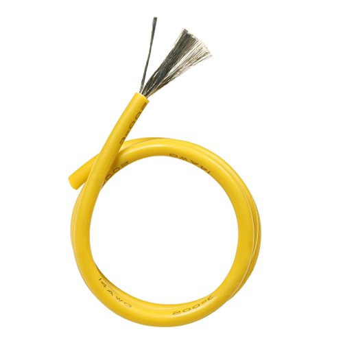 BNTECHGO 14 Gauge Silicone Wire Yellow 25ft Stranded Tinned Copper Wire - color: Yellow, size: silicone wire 25ft