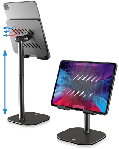 COOPER TabHolder Tablet Holder, iPad Stand for Desk, Portable Monitor Stand - color: A - Night Black