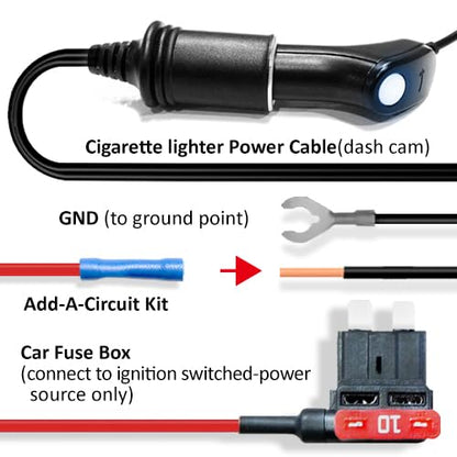 Add-a-Circuit Fuse Tap Kit with Female Cigarette Lighter Socket