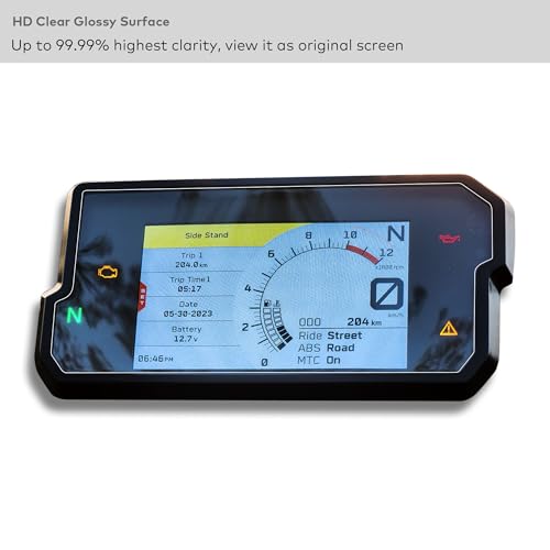 Tempered Glass Screen Protector designed for KTM 390/790/890 Adventure, KTM 125/390 Duke, KTM RC 125/390 Motorcycle 5-Inch Instrument Screen 9H Anti Scratch (HD Clear) - color: KTM 790/890 Adventure (2019-2022) - 5" - HD Clear