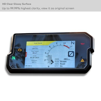 Tempered Glass Screen Protector designed for KTM 390/790/890 Adventure, KTM 125/390 Duke, KTM RC 125/390 Motorcycle 5-Inch Instrument Screen 9H Anti Scratch (HD Clear) - color: KTM 790/890 Adventure (2019-2022) - 5" - HD Clear