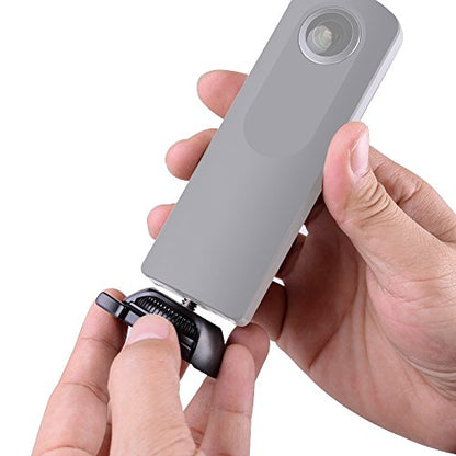Andoer Quick Release Mount Holder Including Buckle + Flat and Curved Base Adhesive Tape for Samsung Gear 360 Camera for Ricoh Theta S/SC/M15 & Sports Action Panoramic Camera w/ 1/4" Screw Hole