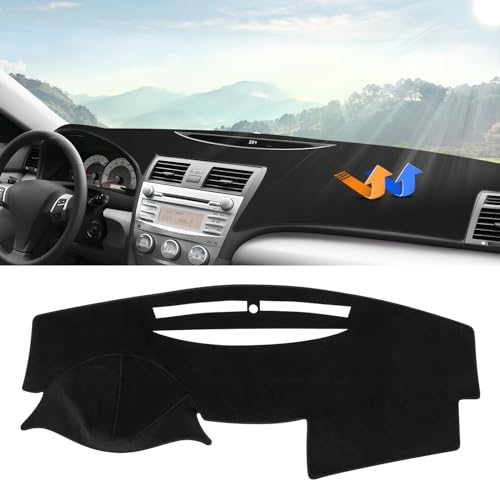 Autorder Dashboard Cover Mat for 2007-2011 Toyota Camry Accessories Dash Cover Upgrade Velvet Dash Mat Sunshade Glare UV Rays Protector - size: Black 07-11 Camry