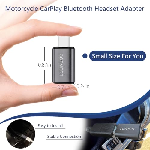 Bypass Motorcycle Wireless CarPlay Bluetooth Headset Adapter - color: Silvery