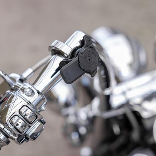 Quad Lock Handlebar Motorcycle Phone Mount PRO Chrome - Large Kit with Vibration Dampener and MAG Universal Adaptor - size: Handlebar Chrome Mount PRO Large