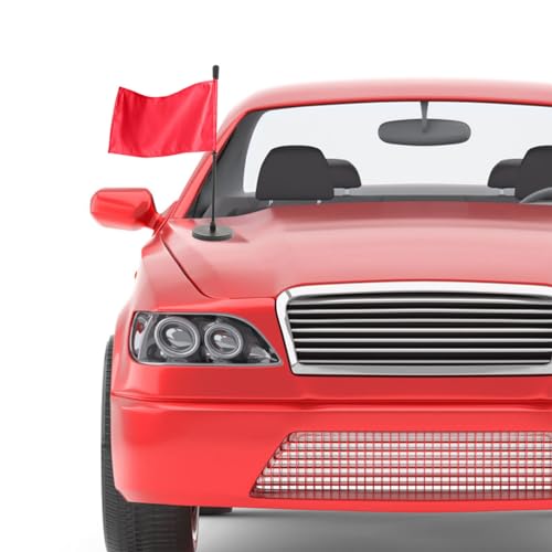 BESPORTBLE Car Flag Poles: 2Pcs 10Inches Long ine Flag with Magnetic Base and Flexible Flag Pole - Flag Holder for Truck Cars Suction Flagpole Supplies