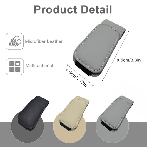 Car Sunglass Holder for Visor, Magnetic Car Eyeglass Holder Clip, Universal Vehicle Sunglasses Eyeglasses Mount, 1 Pack Gray - color: Gray