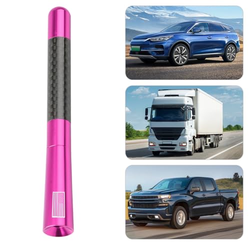 BESULEN 4.7 Inch Car Short Antenna, American Flag Design, Pink - color: Pink, size: 4.7 Inch