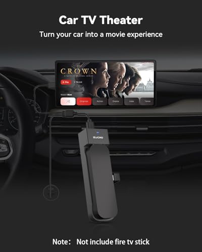 ZUCWO Car TV Mate for Vehicles with Factory Wired CarPlay Function, Car Streaming Devices,Firedrive Link for Cars,Carplay TV Adapter,2.4GHz WiFi/Supports Online UpgradeA