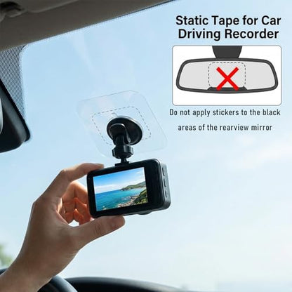 6 Pcs Dashcam Electrostatic Stickers, Clear Electrostatic Stickers for Dash Cam Sticker, Prevent Scratching and Falling, Easy Removal - color: Transparent
