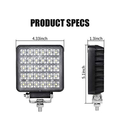 Exzeit 60W Led Work Lights for Truck, 150° Flood Led Trator Lights, 4200LMS Off Road Lights, 4.4inches, 12/24 V Led Light Bar - size: 60W