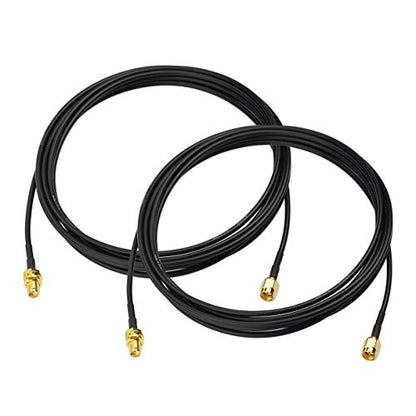 BINGFU SMA Male to SMA Female Bulkhead Mount RG174 Antenna Extension Cable 3m 10 feet (2-Pack) Compatible with 4G LTE Router Gateway Modem Mobile Cellular Receiver - color: 3m / 10 feet
