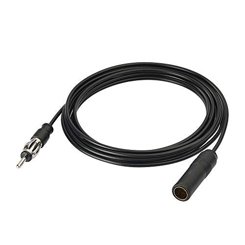 Yuslao Vehicle Car AM FM Radio Antenna Extension Cable 10ft / 3m DIN Plug to Socket RG174 Car Antenna Extension Cable for Vehicle Truck Stereo Head Unit CD Media Receiver Player - color: DIN Plug to Socket-10ft/3m