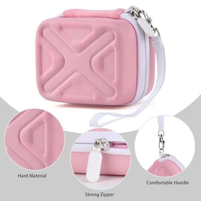 Digital Camera Case for AbergBest 21 Mega Pixels 2.7" LCD Rechargeable HD/Kodak Pixpro/Canon PowerShot ELPH 180/190/Sony DSCW800/DSCW830 Cameras, Travel Carrying Protective Case for Camera- Pink - color: Pink