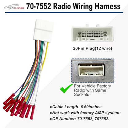 Radio Wiring Harness 20Pin Connector for Nissan 2007-2017/Infiniti 2009-2012/Subaru 2008-2015 Aftermarket Radio Stereo Wire Harness with Antenna Adapter Aftermarket car Stereo Receiver Wire Cable - style: 20Pin Harness+Antenna for Nissan/Subaru