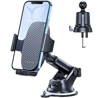 Miracase 3-in-1 Cell Phone Holders for Your Car, Universal Car Phone Holder Mount for Car Dashboard Air Vent Windshield Compatible with iPhone17 16 15 14 13 12 11 Pro Max Xs XR X, Galaxy