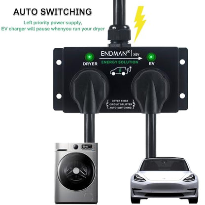 Automatic Power Switch for Dryer and EV Splitter (NEMA 14-30P Only)