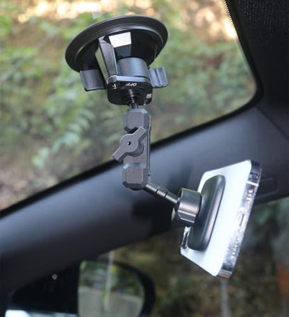 17mm Ball Mount Extension Adapter, 360° Rotation Extension Rod for Jeep Car Air Vent Dashboard 17mm Phone Holder, Compatible with Garmin GPS Mount, Aluminum