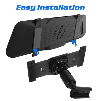 OUNONA Rear View Mirror Dash Cam Mount Bracket Rearview Mirror Back Plate Panel for Hiac 2008-2011 Compatible Car Rearview Holder 6.10X2.63X0.39 in 1 Bracket 1 Back Plate