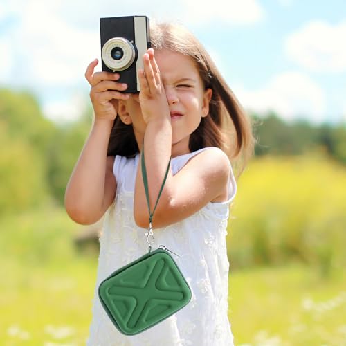 Digital Camera Case for AbergBest 21 Mega Pixels 2.7" LCD Rechargeable HD/Kodak Pixpro/Canon PowerShot ELPH 180/190/Sony DSCW800/DSCW830 Cameras, Travel Carrying Protective Case for Camera- Darkgreen - color: Green