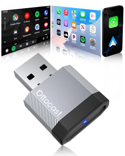 OTTOCAST Mini Nova Wireless CarPlay & Android Auto USB-C Adapter