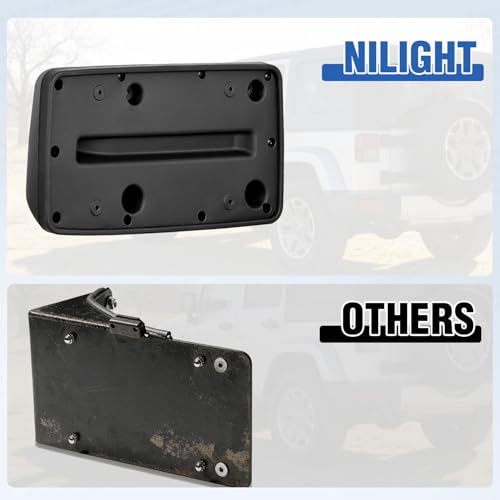 Nilight Rear License Plate Bracket for TJ 1997-2006 Replace #55174994 - color: Jeep Wrangler TJ 1997-2006