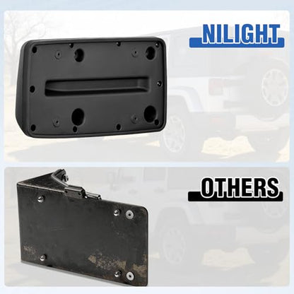 Nilight Rear License Plate Bracket for TJ 1997-2006 Replace #55174994 - color: Jeep Wrangler TJ 1997-2006