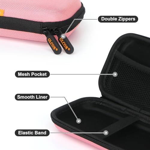 Light Pink Kawaii Hard EVA Case, Shockproof Travel Pouch for Drive - color: Light Pink