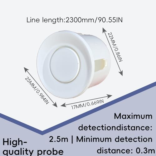 Backup Parktronic System 8-Sensor with LCD Display & Car Keychain,Distance Detection (Meter/Feet),English/Spanish/Beep Alert Options 20 Color Probes:8 Main Colors 20mm Compact Elegant Design - color: Brown