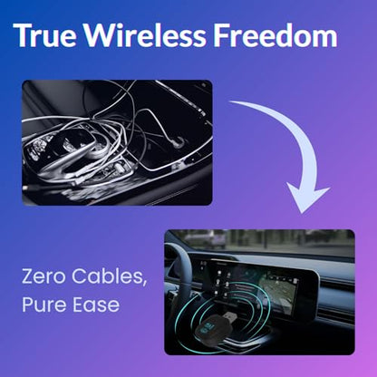 Wireless CarPlay Dongle for iPhone, Mini Plug & Play Car Play Adapter