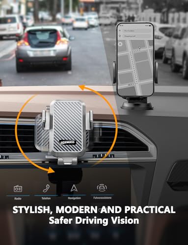 JOYMASS Wireless Car Charger, 15W Fast Charging Auto Clamping Car Charger Cell Phone Holder Mount Vent for iPhone 15 14 13 12 Mini Pro Max, Samsung Galaxy S24 Ultra S23 S22 S21+ Note 20, etc - Silver - color: SILVER
